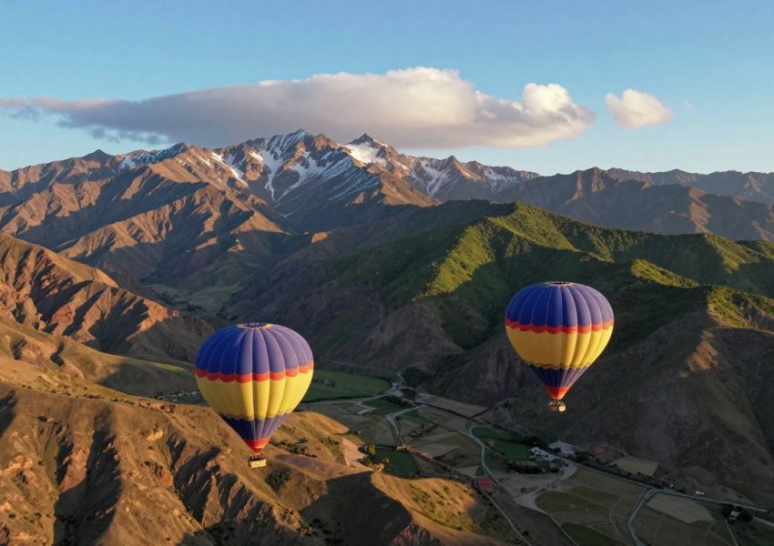 atlas mountains hot air balloon view