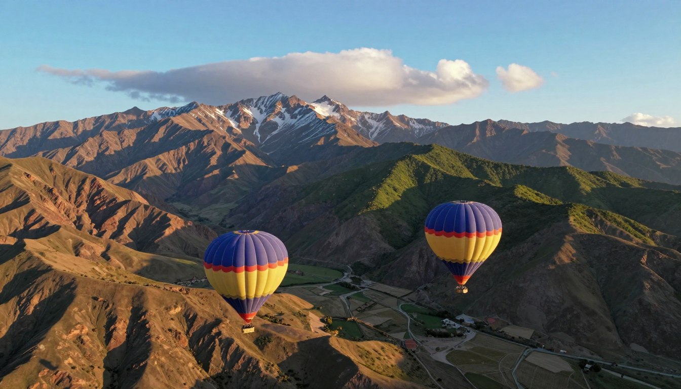 atlas mountains hot air balloon view
