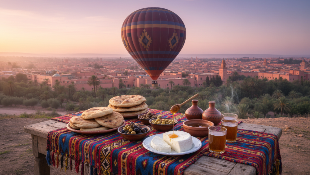 berber breakfast hot air balloon marrakech