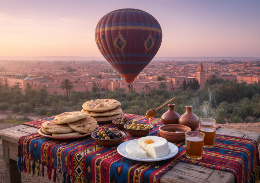berber breakfast hot air balloon marrakech
