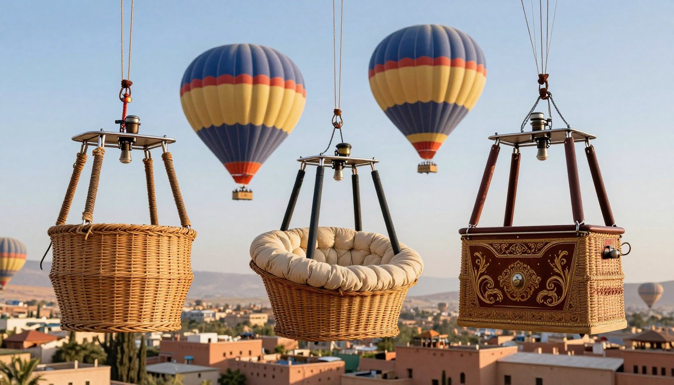 hot air balloon basket types marrakech