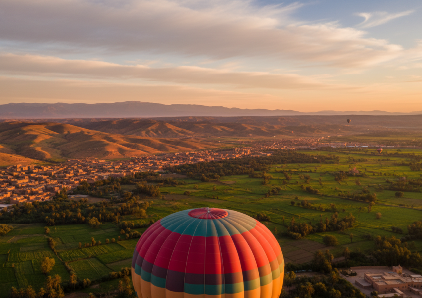marrakech hot air balloon route