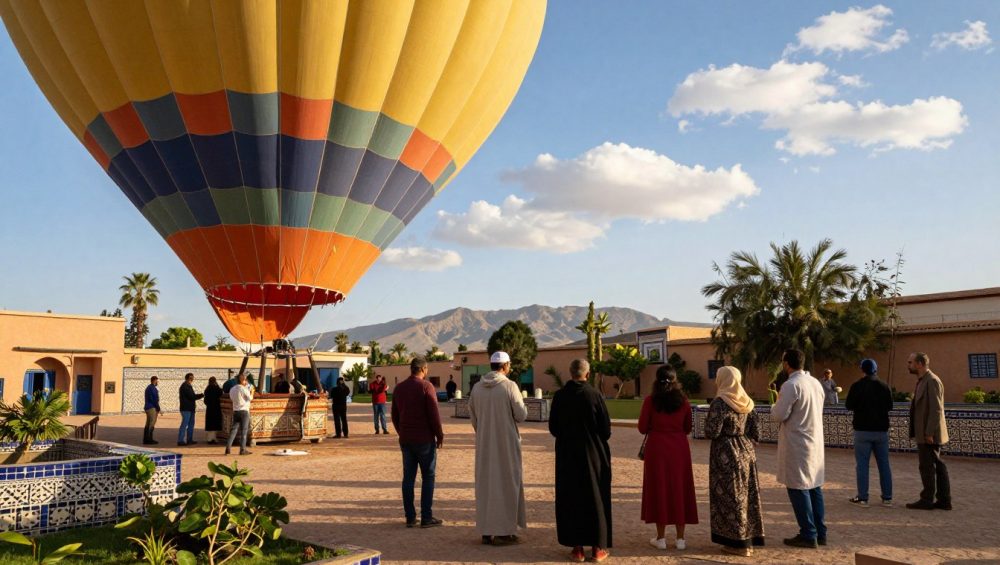 prepare for hot air balloon ride marrakech