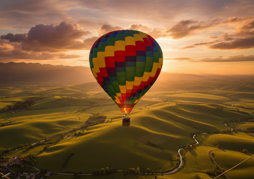 sunset balloon ride