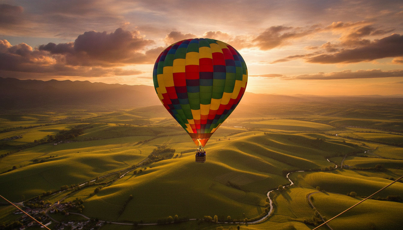 sunset balloon ride