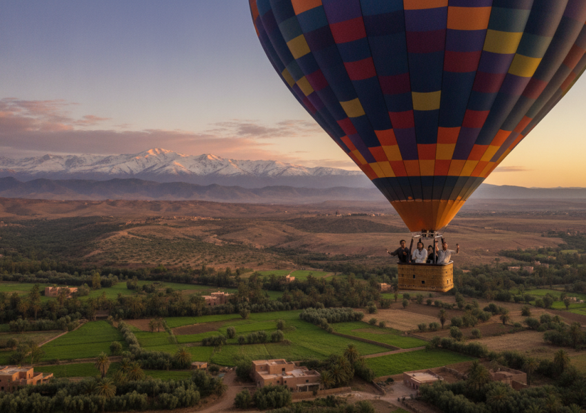what to expect on a hot air balloon ride in Marrakech